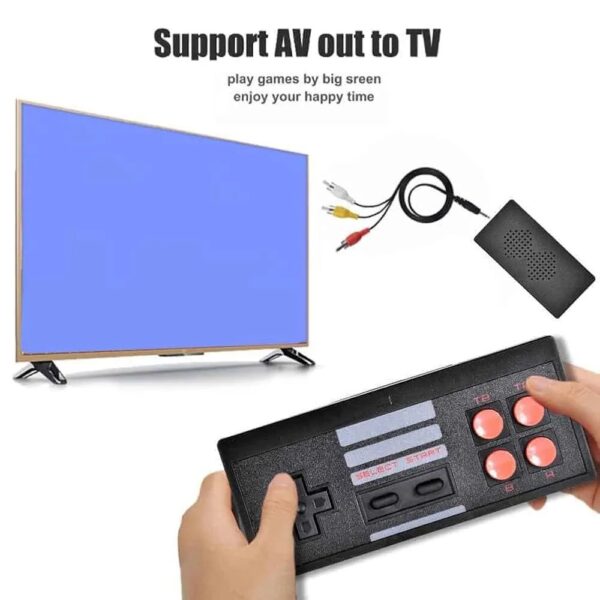 Video Game for Kids Plug & Play Wireless for up to 2 Players|32in Screen Support (8 bit Retro Built-in Games) - Black - Image 6