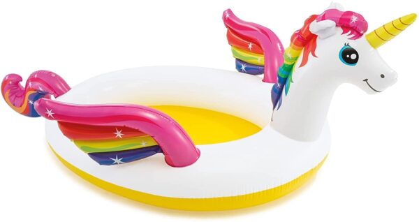 Summer Special Inflatable Unicorns Shape Kid Swimming Pool with inbuilt Mystic Water Spray, Air Pump, Baby Bath tub, Water Pool for Kids, Swimming Pool Inflatable Bath Tub for Family and Kids - Image 3