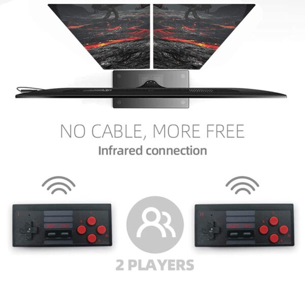Plug and Play Wireless HD 1080p TV Video Game for Kids (8 Bit Retro Built-in Games) for up to 2 Players HDMI Game Stick Dongle (Multicolor) - Image 2