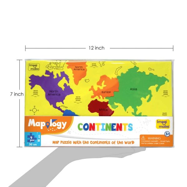 Imagimake Mapology Continents - Educational Toy and Learning Aid for Boys and Girls - Map Puzzle, Kid - Image 4
