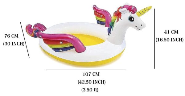 Summer Special Inflatable Unicorns Shape Kid Swimming Pool with inbuilt Mystic Water Spray, Air Pump, Baby Bath tub, Water Pool for Kids, Swimming Pool Inflatable Bath Tub for Family and Kids - Image 2