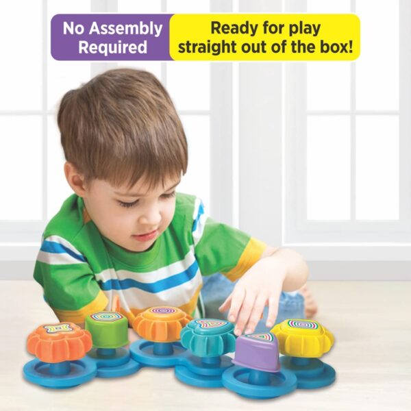 Toymate Spinning Joy - A Shape ‘N’ Spin Gear Sorter. A Developmental Activity Toy for Kids Ages 2-4+. Toddlers Sortering Game with Multiple Colors and Shapes. - Image 4