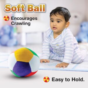 Funskool Giggles - Soft Ball , Stuffed soft toy,Multicolor, 6 months & above, Infant and Preschool Toys
