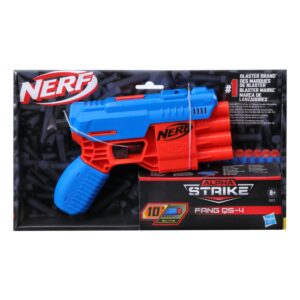 Nerf Alpha Strike Fang Qs-4 Toy Blaster, Fire 4 Darts in A Row, 10 Nerf Darts,