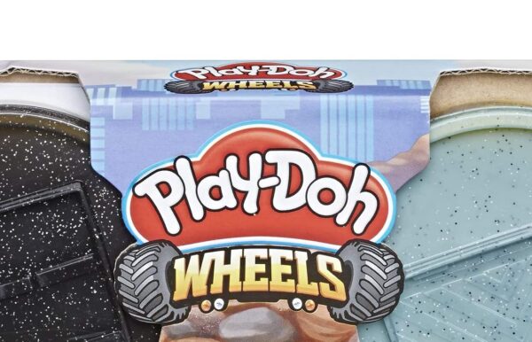 PLAY-DOH Wheels Cement and Pavement Buildin' Compound 2-Pack of 8-Ounce Cans, Ages 3 and Up - Image 3