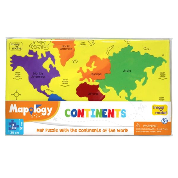 Imagimake Mapology Continents - Educational Toy and Learning Aid for Boys and Girls - Map Puzzle, Kid - Image 2