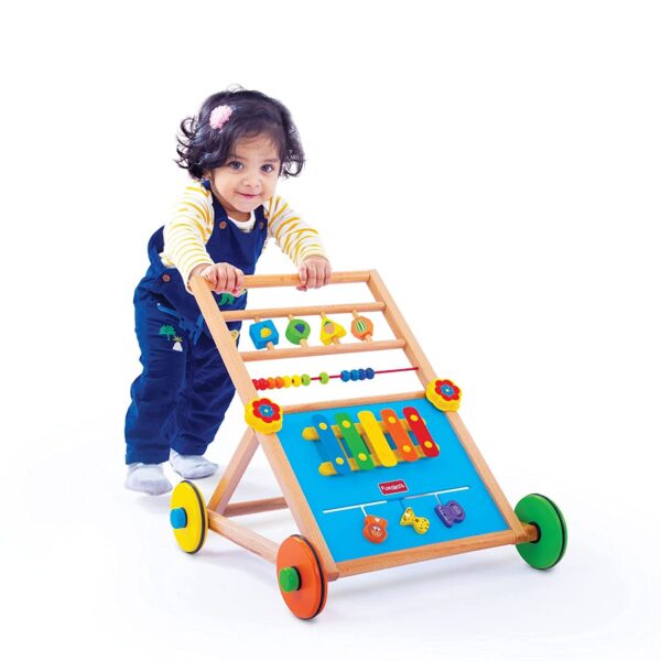 Giggles Funskool Activity Walker for Baby, Learning Toy for Kids with Xylophone, Animal Maze, Counting Beads & Shape Spinner, Build Motor Skill & Encourage Walking, Gift for Infants, Ages 9+ Months - Image 5