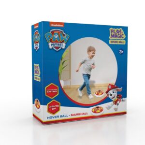 PawPatrol Hover Soccer Ball Boy Toys, Soccer Gifts for 3+ Yr Old Boys Girls, Rechargeable Air Floating Soccer with LED Light & Upgraded Foam Bumper, Indoor Birthday Gifts for Kids - Marshall