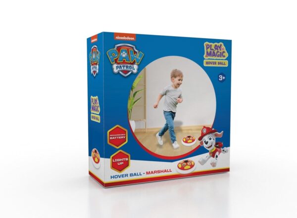 PawPatrol Hover Soccer Ball Boy Toys, Soccer Gifts for 3+ Yr Old Boys Girls, Rechargeable Air Floating Soccer with LED Light & Upgraded Foam Bumper, Indoor Birthday Gifts for Kids - Marshall