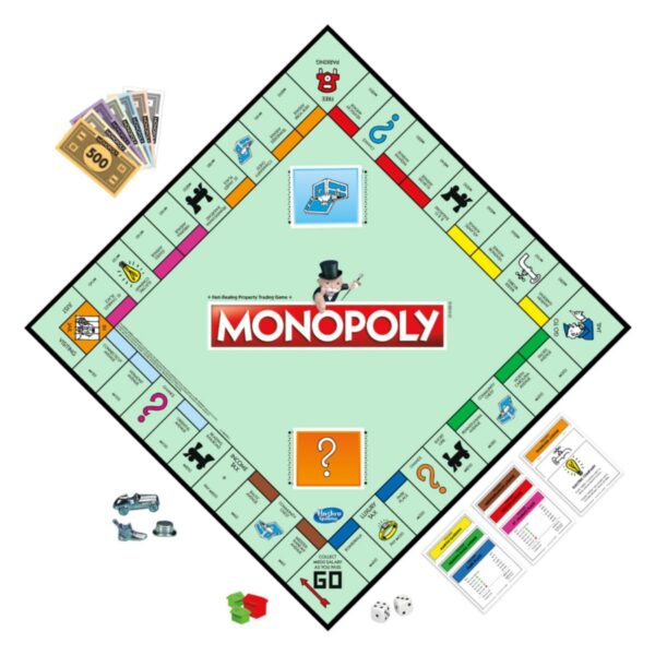 MONOPOLY Board Game (Multicolor) for Families and Kids Ages 8 and Up, Classic fantasy Gameplay - Image 2