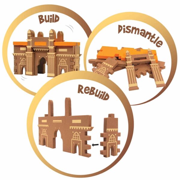 Imagimake Mapology Monuments of India - Construction Set - Make 10 Monuments - Educational Toy for Boys & Girls Above 5 Years Kids (Multicolour) (10 Pieces) - Image 3