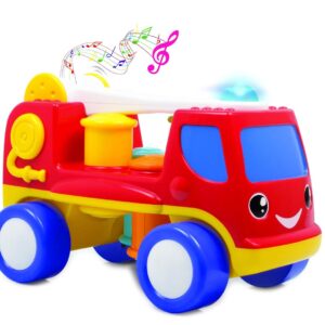 Giggles Funskool - Peg Basher Fire Engine, Hammer Learning Toy For Kids, Light & Sound, 12 Months & Above, Infant And Preschool Toys