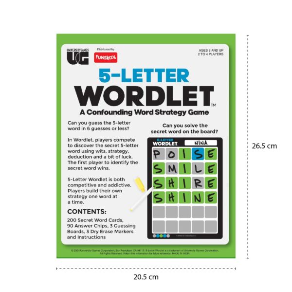Funskool Games 5-Letter wordlet, Word Game, for Adults, Kids and Family, for 2 to 4 Players, for Ages 8+,Multicolor. - Image 6
