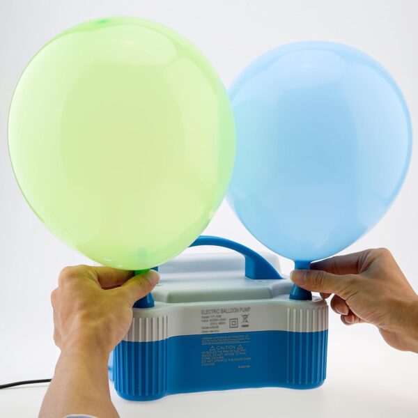 Portable Dual Nozzle Heavy Blue White 110V 700W Electric Balloon Blower Pump, Electric Household Balloon Inflator Air Pump Blower for Birthday, Wedding Decoration - Image 5