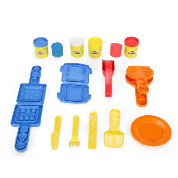 Play-Doh Breakfast Buffet Toys Playset, Art & Craft, Toys for Kids 3 Years and Up with 4 Non-Toxic Colors, Toys for Boys, Toys for Girls, Breakfast Buffet Kitchen Set for Kids, 4 Pieces, Multicolor - Image 2