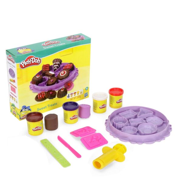 Play-Doh Sweet Treats Playset for Kids 3 Years and Up with 4 Non-Toxic Colors, Multicolor - Image 2