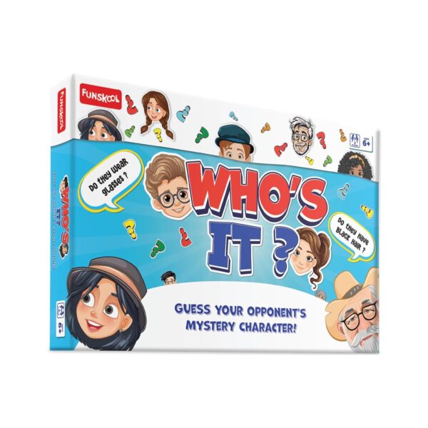 Funskool Games, Who's it,Family Games, Strategy Board Games, Get into Funzone, Toys for Kids, Guessing Game,Multicolor, Ages 6 and Above,Multicolor