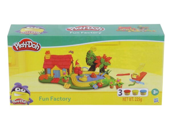 Play-Doh Fun Factory Tool Set Arts and Crafts Toy for Kids 3 Years and Up with 3 Non-Toxic Colors, Multicolor