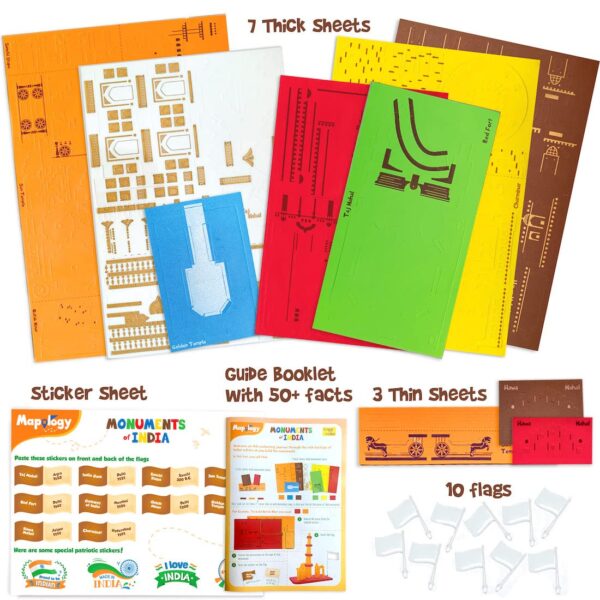 Imagimake Mapology Monuments of India - Construction Set - Make 10 Monuments - Educational Toy for Boys & Girls Above 5 Years Kids (Multicolour) (10 Pieces) - Image 2