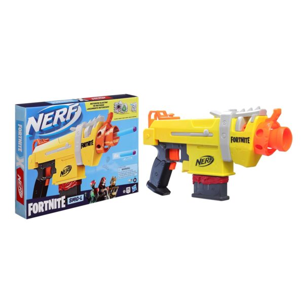 Nerf Fortnite SMG-L Motorised Dart Blaster – Includes 3 Targets – Comes with 6-Dart Clip and 6 Official Nerf Elite Darts, Multicolor (E8890) - Image 6