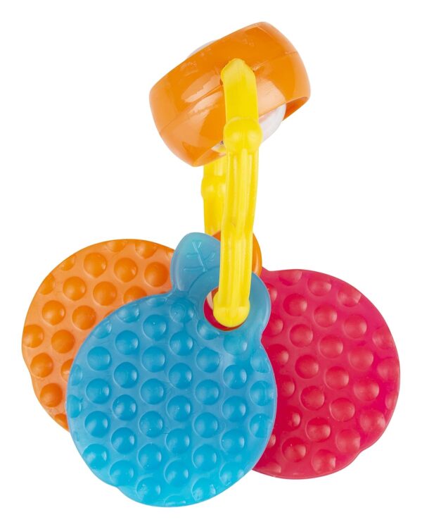 Giggles Funskool Plastic-Orange Teether,Teether For Babies To Sooth Their Gums,Easy To Grasp And Chew With Rattle Sounds,3 Months&Above,Infant Toys - Image 4