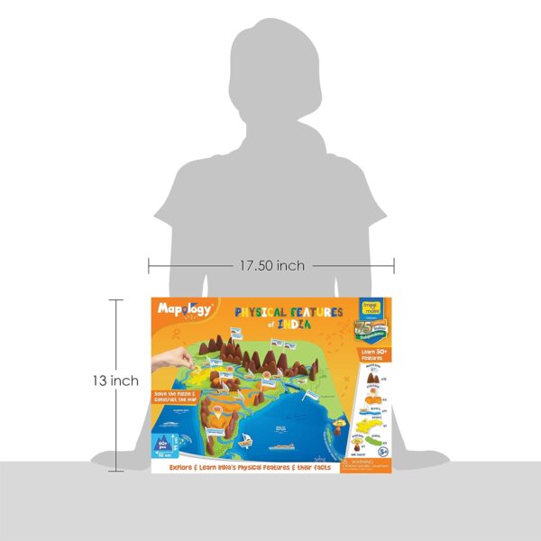 Imagimake Kid's Mapology - Physical Features of India Learn 50+ Geographical Features Like Mountains, Rivers, Plateaus Educational Toy and Learning Aid Puzzles for Age 5 Years+,Multicolor - Image 6