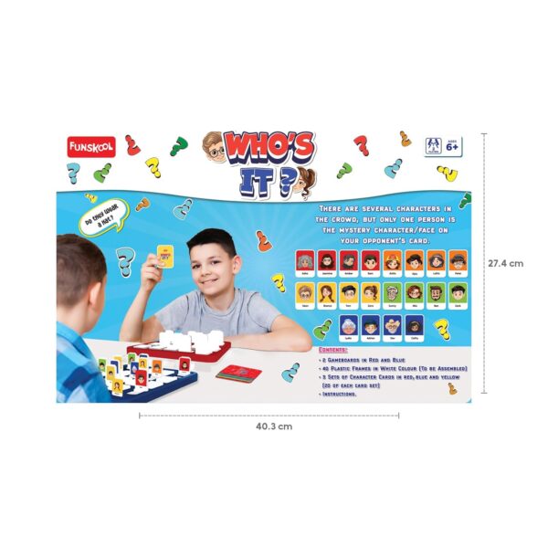 Funskool Games, Who's it,Family Games, Strategy Board Games, Get into Funzone, Toys for Kids, Guessing Game,Multicolor, Ages 6 and Above,Multicolor - Image 2