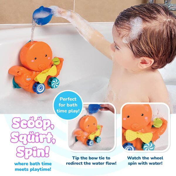 Giggles Funskool Pour & Play Octopus, Bath Toy for Babies, Infants & Toddlers, with Pop-Up Waterproof Suction Cup, Water Play Activity &Multicolor, Gift Set for Kids, Age 2+ Years - Image 8