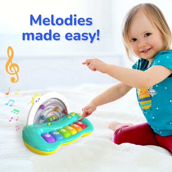 Giggles Funskool Jumpin Melody Keyboard, Musical Toy for Kids With 6 Colorful Keys, Encourages Learning & Development, Fun Activity for Babies, Gift Set for Kid, Age 18+ Months - Image 4