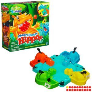 Hasbro Gaming Hungry Hippos Game, Fun Board Game for Kids, Game for Boys and Girls Ages 4 Years Old and Up, Gift for Kids & Families
