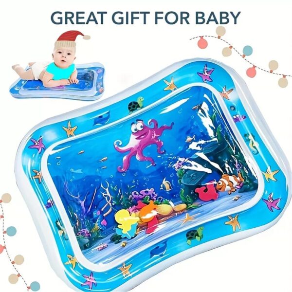 Inflatable Water Mat Stimulating Play for Newborns, Interactive Promoting Sensory Development in a Safe and Enjoyable Water-Filled Environment. - Image 2