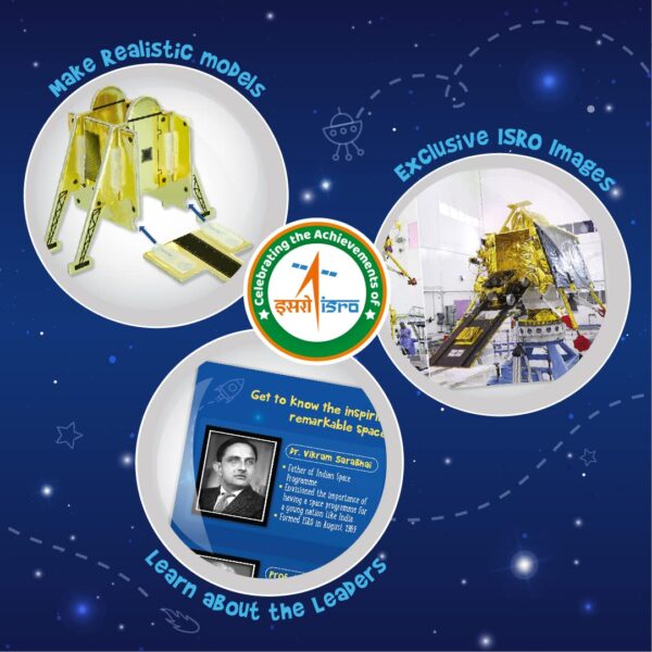 Imagimake Mapology Chandrayaan | ISRO Rocket Model & Satellite | Astronaut Toy | Educational Toys for Kids 5+Years | 3D Puzzles | Gifts for 5 Year Old Boy & Girl|Multicolor - Image 6