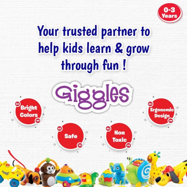 Funskool Giggles - Soft Ball , Stuffed soft toy,Multicolor, 6 months & above, Infant and Preschool Toys - Image 4