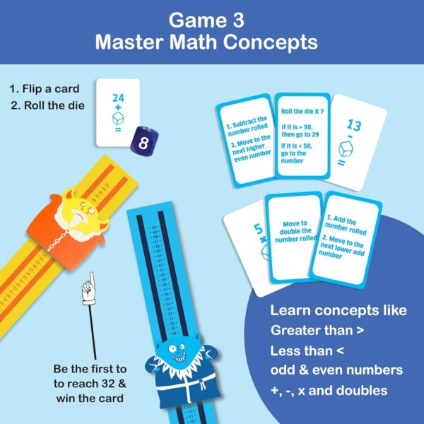 Chalk and Chuckles Long Legs Addition and Subtraction Maths Fun Educational STEM Game for Age 6-9 Years Old Boys and Girls - Multicolour,for 5 Years and up - Image 7