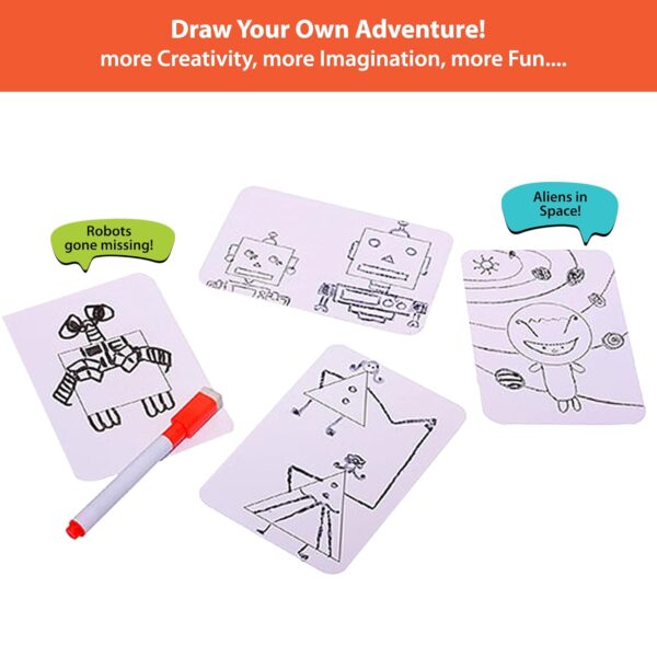 Chalk and Chuckles Shape Your Story, Drawing and Storytelling Card Game, Creativity and Fun Age 5-99 Year, Gifts for Girls, Boys, Adults - Image 6