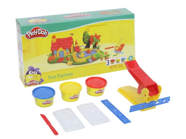 Play-Doh Fun Factory Tool Set Arts and Crafts Toy for Kids 3 Years and Up with 3 Non-Toxic Colors, Multicolor - Image 4