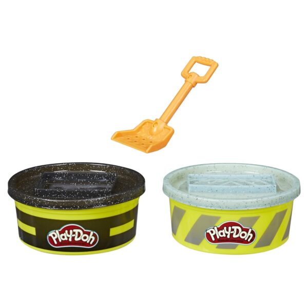 PLAY-DOH Wheels Cement and Pavement Buildin' Compound 2-Pack of 8-Ounce Cans, Ages 3 and Up - Image 2