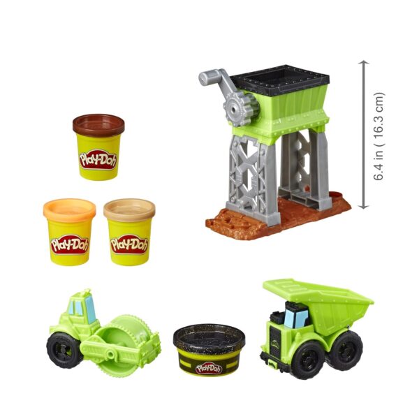 Play-Doh Wheels Gravel Yard Construction Toy With Non-Toxic Pavement Buildin' Compound Plus 3 Additional Colors,Multicolor - Image 4