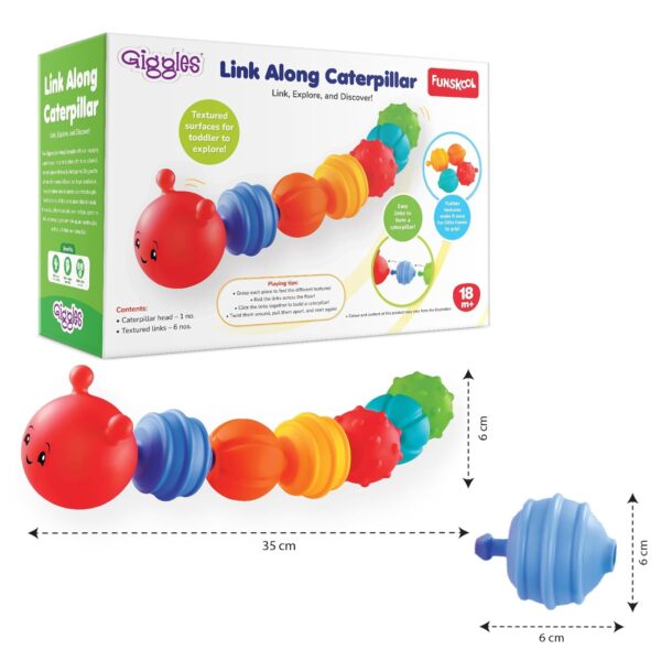 Giggles Link Along Caterpillar, Multicolor | Best Birthday Gift for Kids - Image 2