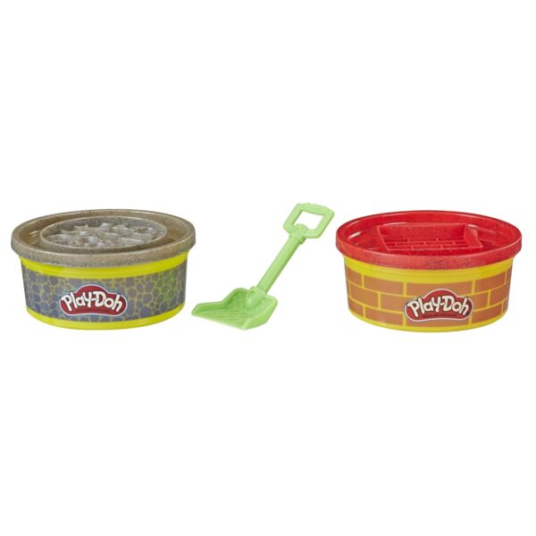 PLAY-DOH Wheels Brick and Stone Buildin' Compound 2-Pack of 8-Ounce Cans, for Kids 3 Years and Up - Image 2