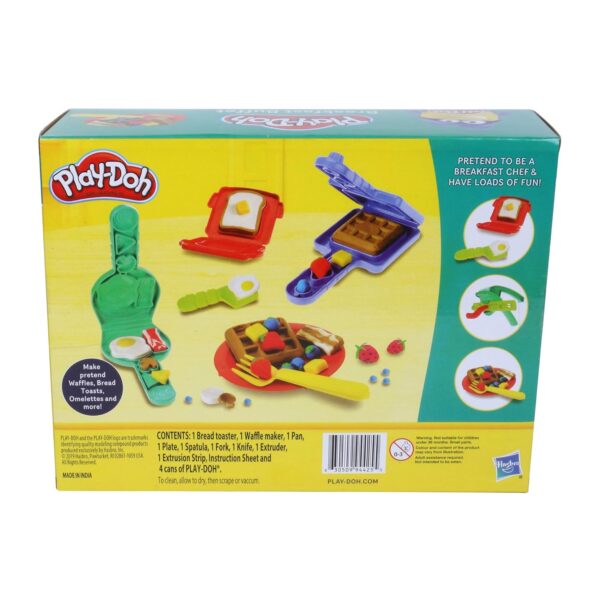 Play-Doh Breakfast Buffet Toys Playset, Art & Craft, Toys for Kids 3 Years and Up with 4 Non-Toxic Colors, Toys for Boys, Toys for Girls, Breakfast Buffet Kitchen Set for Kids, 4 Pieces, Multicolor - Image 4