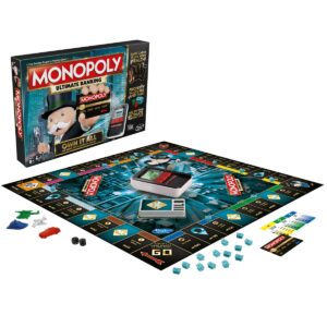 Monopoly Ultimate Banking Edition Board Game, Includes Electronic Banking Unit, Christmas Gift, Fun Christmas Board Game For Families And Kids, Strategy Game for kids Ages 8+, best Xmas gift