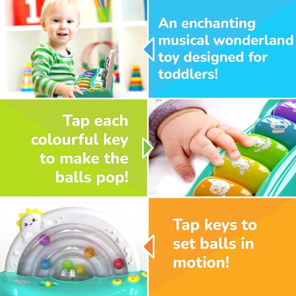 Giggles Funskool Jumpin Melody Keyboard, Musical Toy for Kids With 6 Colorful Keys, Encourages Learning & Development, Fun Activity for Babies, Gift Set for Kid, Age 18+ Months - Image 3