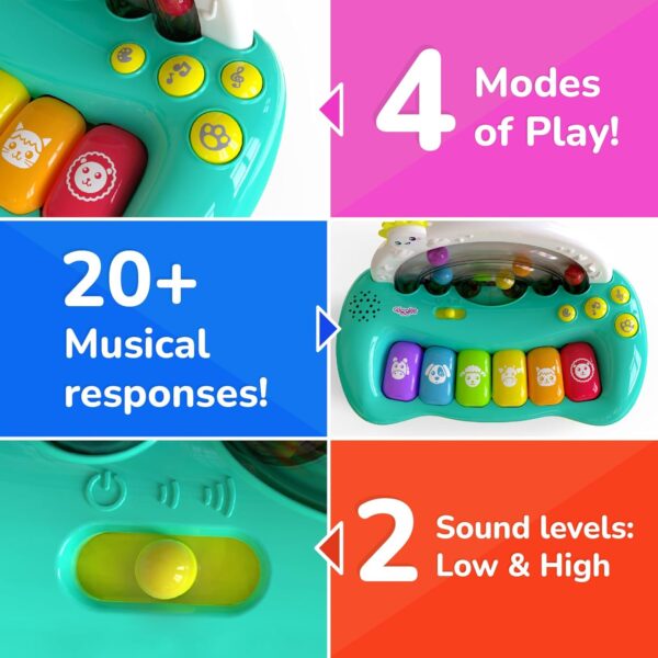 Giggles Funskool Jumpin Melody Keyboard, Musical Toy for Kids With 6 Colorful Keys, Encourages Learning & Development, Fun Activity for Babies, Gift Set for Kid, Age 18+ Months - Image 2