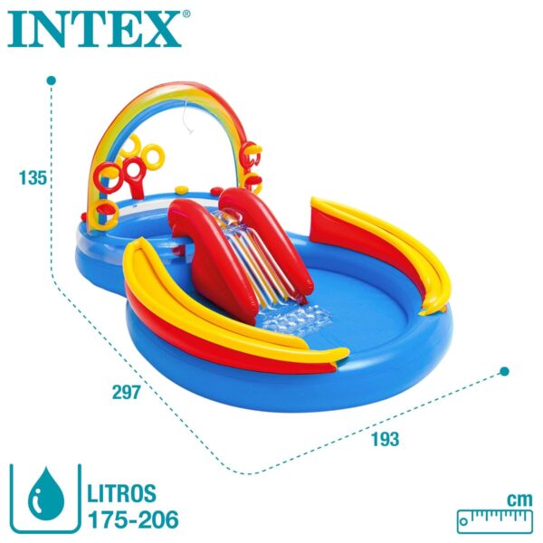 Intex Inflatable Rainbow Ring Water Play Centre, Multicolor | Best Birthday Gift for Kids - Image 6