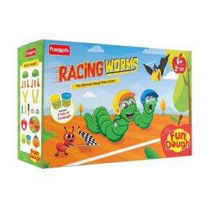 Fundough - Racing Worms, Extrude and Race, 3years +, Multicolor