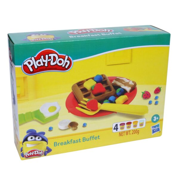 Play-Doh Breakfast Buffet Toys Playset, Art & Craft, Toys for Kids 3 Years and Up with 4 Non-Toxic Colors, Toys for Boys, Toys for Girls, Breakfast Buffet Kitchen Set for Kids, 4 Pieces, Multicolor - Image 5