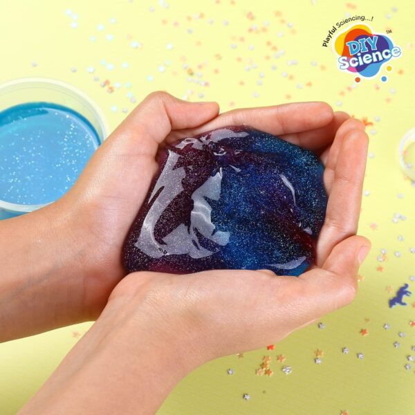 Galaxy Glitter Slime Kit | Make Blue, Pink & Purple Scented Slime | 100% Safe & Non Toxic | Glitter | Stars & Unicorns Sprinkles | Smooth & Stretchy | for Age 8+ - Image 6