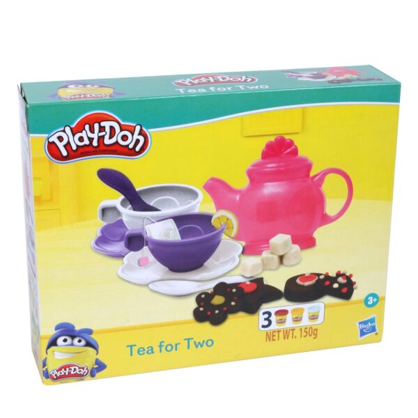 PLAY-DOH Tea for Two Playset for Kids 3 Years and Up with 3 Non-Toxic Colors - Image 4