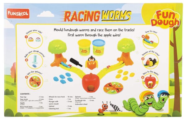 Fundough - Racing Worms, Extrude and Race, 3years +, Multicolor - Image 3